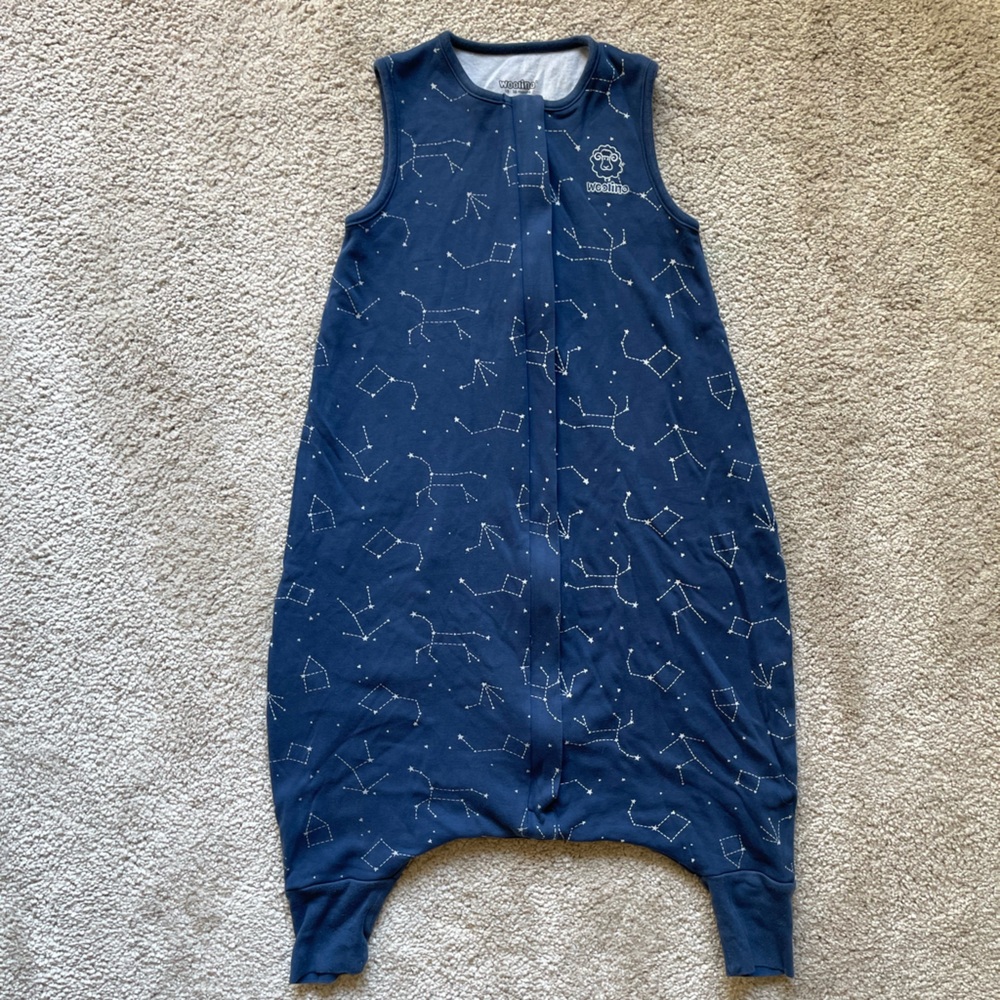 Woolino 4-Season Sleep Sack with Feet – Night Sky - 18-36 months